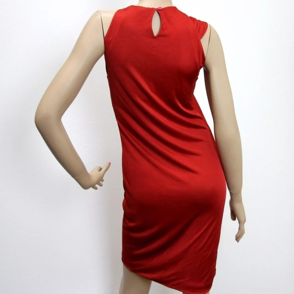 GUCCI Red Sleeveless Dress with Shoulder Detail, New - Picture 4 of 11